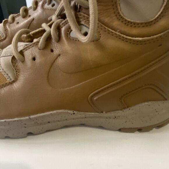 Nike Koth Ultra Mid Top GS Youth Tan Leather Lace Up Boots 859411-201 Size 5 - Picture 11 of 16